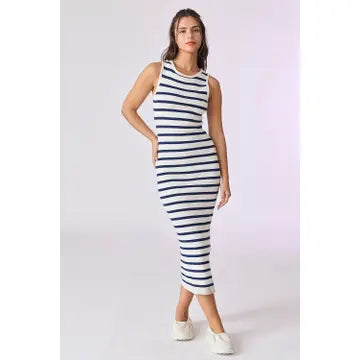 Papermoon Isla Striped Midi Dress