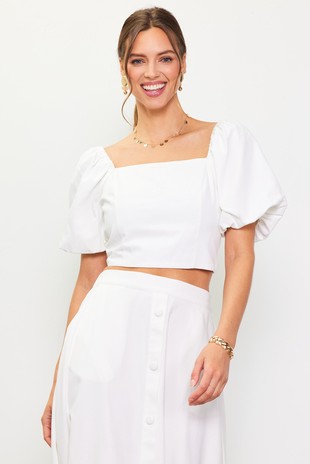 Take Me Out Top, White