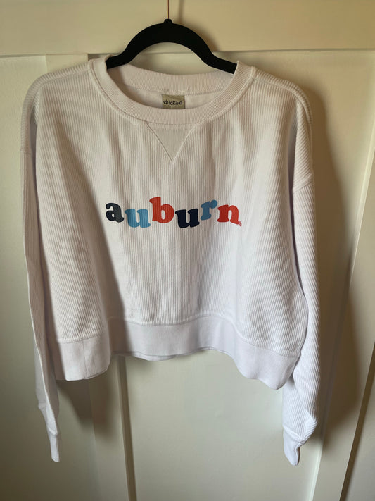 Auburn Corded Pullover, White